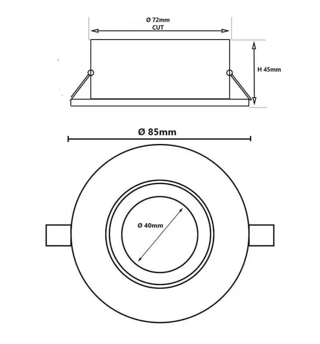 Aro Fijo Estanco Circular - EFECTO CURVO - GU10-MR16 - IP65